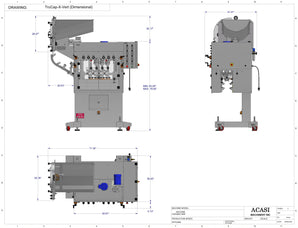 Automatic Inline Bottle Capping Machine Model TruCap-X-Vert Drawings