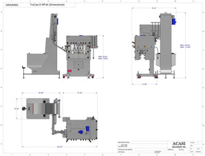 Automatic Inline Bottle Capping Machine Model TruCap-X-WFall Drawings