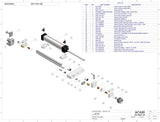 Automatic inline piston filler machine, high viscosity liquid products, Assy MiniPiston 650-1SH-300, by Acasi Machinery Inc.