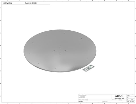 Accumulating Rotary Table Model RA 3200 Part RA3042-01-004
