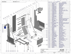 Automatic inline bottle cap machine with waterfall cap sorter and feeder, model TruCap-X-WFall, Assy 800-000-01-V1.1, by Acasi Machinery Inc.