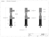 Automatic inline pressure overflow bottle filler machine, low viscosity, 0.500 in nozzle dimensions, by Acasi Machinery Inc.