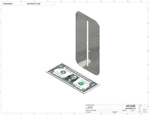 Automatic plastic and metal bottle unscrambler machine with 48 inches bowl, model BU7100, Part BU7000-01-022, by Acasi Machinery Inc.