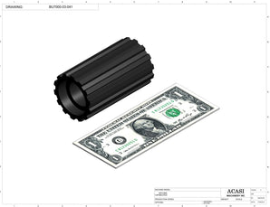 Automatic plastic and metal bottle unscrambler machine with 48 inches bowl, model BU7100, Part BU7000-03-041, by Acasi Machinery Inc.