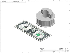 Automatic plastic and metal bottle unscrambler machine with 48 inches bowl, model BU7100, Part BU7000-03-076, by Acasi Machinery Inc.