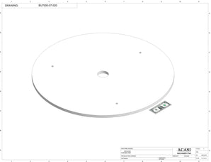 Automatic plastic and metal bottle unscrambler machine with 48 inches bowl, model BU7100, Part BU7000-07-020, by Acasi Machinery Inc.