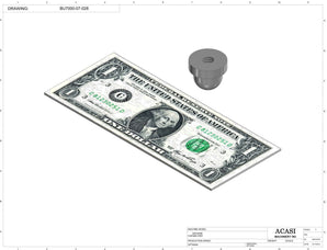 Automatic plastic and metal bottle unscrambler machine with 48 inches bowl, model BU7100, Part BU7000-07-028, by Acasi Machinery Inc.