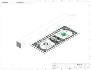 Automatic plastic and metal bottle unscrambler machine with 48 inches bowl, model BU7100, Part BU7000-09-011, by Acasi Machinery Inc.