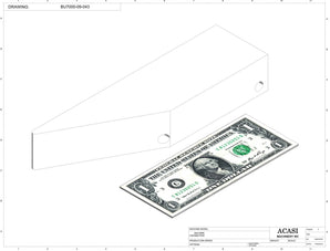 Automatic plastic and metal bottle unscrambler machine with 48 inches bowl, model BU7100, Part BU7000-09-043, by Acasi Machinery Inc.