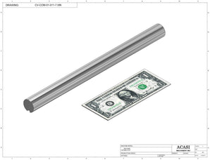 Automatic  variable speed power straight, curve and custom bottle sanitary conveyor, Parts CV-COM-01-011-7.5IN  by Acasi Machinery Inc.,