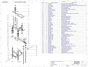 Semi-Automatic single cap tightener, model AS-CS16, Assy CS-AS16-200-V16-VBR, by Acasi Machinery Inc.