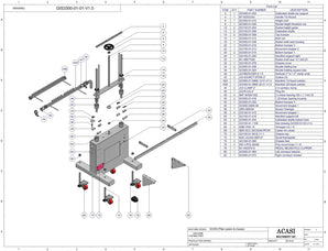Semi-Automatic Pressure Overflow Filler - Model GIS 3300 Parts