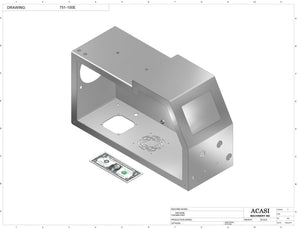 Semi automatic 1 gear pump filler machine, individual filling volume and speed adjusment, high viscocity liquid products, model TruPump 1S, Assy 751-100E, by Acasi Machinery Inc.