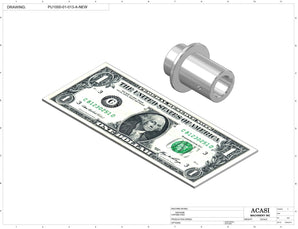 Semi automatic 1 gear pump filler machine, individual filling volume and speed adjusment, high viscocity liquid products, model TruPump 1S, Part PU1000-01-013-A-NEW, by Acasi Machinery Inc.