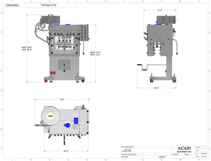 Automatic Inline Bottle Capping Machine Model TruCap-X-C2 - Drawings