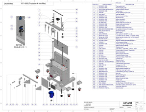 Piston Filler - Model Trupiston-4-Vert Tube Structure & Chassis