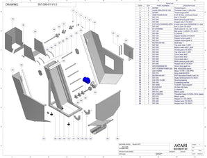 Automatic plastic and metal bottle unscrambler machine with 48 inches bowl, model TruSort-48  60 SO, Hopper 35CF, by Acasi Machinery Inc.