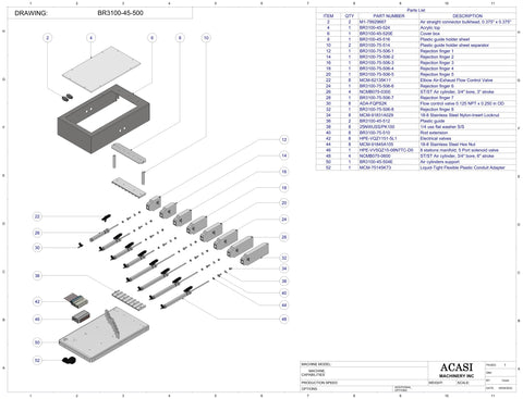 Bottle Reject Model BR3100-45 - Parts | Rejection System | Acasi