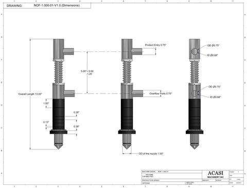 Pressure Overflow Nozzle 1.000in