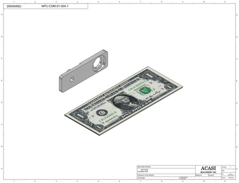 Open Nozzle Component NPC-COM-01-004-1