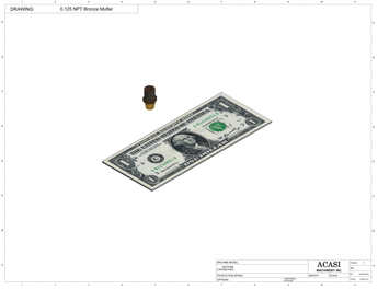 Component 0.125 NPT Bronze Mufler