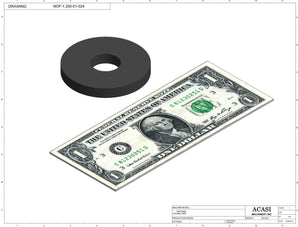 Automatic inline pressure overflow bottle filler machine, low viscosity, Part NOF-1.250-01-024, by Acasi Machinery Inc.