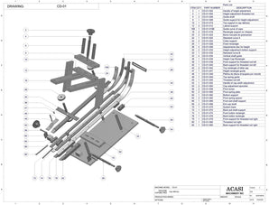 Stainless steel cap delivery to feed a wide range of caps, model CD-01, Assy CD-01, by Acasi Machinery Inc. 