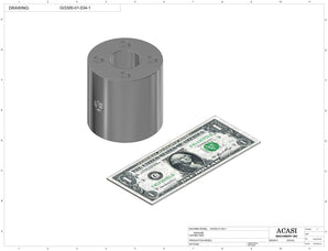 Automatic inline pressure overflow bottle filler machine, low viscosity, Part GI3300-01-034-1, by Acasi Machinery Inc.