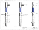 1 inches Pressure overflow chemical resistance nozzles for automatic inline pressure overflow filler machine, model GI3300, dimensional, by Acasi Machinery Inc. - Zirconium