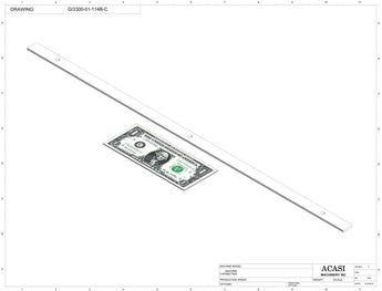 Automatic inline pressure overflow bottle filler machine, low viscosity, Part GI3300-01-114B-C, by Acasi Machinery Inc.