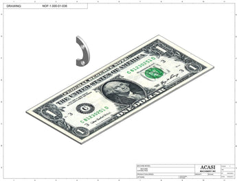 Automatic inline pressure overflow bottle filler machine, low viscosity, Part NOF-1.000-01-036, by Acasi Machinery Inc.