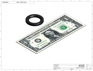 Automatic inline pressure overflow bottle filler machine, low viscosity, Part NOF-1.250-01-022, by Acasi Machinery Inc.