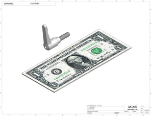 Automatic inline piston filler machine model - MiniPiston 1 SH, Component 5101K151, by Acasi Machinery Inc.