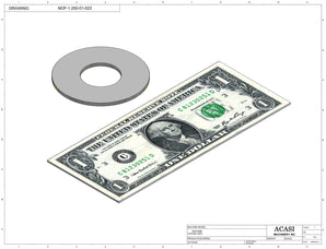 Automatic inline pressure overflow bottle filler machine, low viscosity, Part NOF-1.250-01-023, by Acasi Machinery Inc.