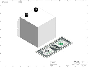 Automatic inline pressure overflow bottle filler machine, low viscosity, Component 6000.2, by Acasi Machinery Inc.