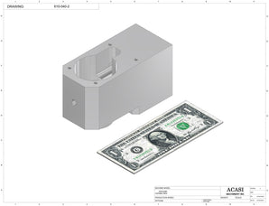 Automatic inline 8 pistons filler machine high-precision, electrically-driven ball screw movement, high viscocity liquid products, Part 610-040-2, by Acasi Machinery Inc.