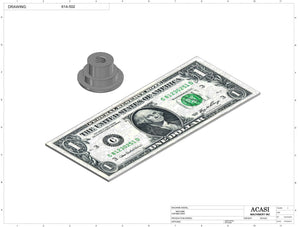 Automatic inline 1SH miniature pistons filler machine, gating cylinders to automatically control handling of the bottles, high viscocity liquid products, model Minipiston, Assy 614-502, by Acasi Machinery Inc.