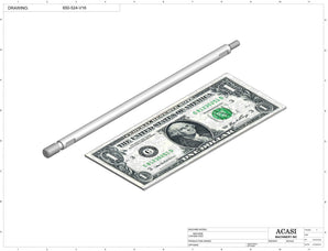 Automatic inline 1SH miniature pistons filler machine, gating cylinders to automatically control handling of the bottles, high viscocity liquid products, model Minipiston, Assy 650-524-V16, by Acasi Machinery Inc.