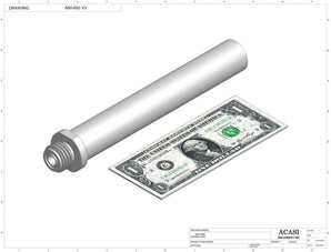 Automatic inline 1SH miniature pistons filler machine, gating cylinders to automatically control handling of the bottles, high viscocity liquid products, model Minipiston, Assy 650-650 V3, by Acasi Machinery Inc.