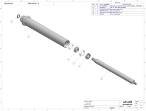 Automatic inline piston filler machine, high viscosity liquid products, pistons, Assy 650-650 V3, by Acasi Machinery Inc.