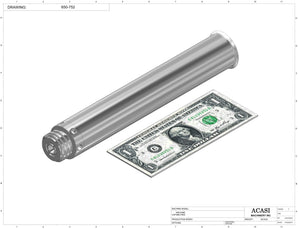 Automatic inline 1SH miniature pistons filler machine, gating cylinders to automatically control handling of the bottles, high viscocity liquid products, model Minipiston, Assy 650-752, by Acasi Machinery Inc.