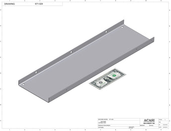 Automatic inline 8 pistons filler machine high-precision, electrically-driven ball screw movement, high viscocity liquid products, Part 671-024, by Acasi Machinery Inc.