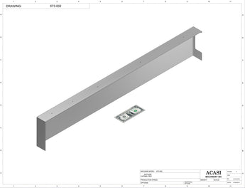 Automatic inline 8 pistons filler machine high-precision, electrically-driven ball screw movement, high viscocity liquid products, Part 673-002, by Acasi Machinery Inc.