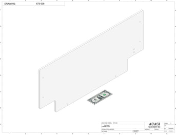 Automatic inline 8 pistons filler machine high-precision, electrically-driven ball screw movement, high viscocity liquid products, Part 673-008, by Acasi Machinery Inc.