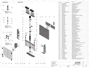 Piston Filler - Model Trupiston 8 SERVO Parts, Assy 680-S-300 , By Acasi Machinery