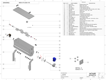 Piston Filler - Model Trupiston 8 SERVO- TANK Assy 680-S-TA-300 V19 By Acasi Maachinery