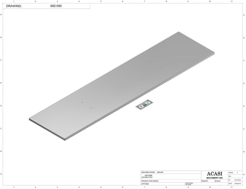 Automatic inline 8 pistons filler machine high-precision, electrically-driven ball screw movement, high viscocity liquid products, Part 682-090, by Acasi Machinery Inc.