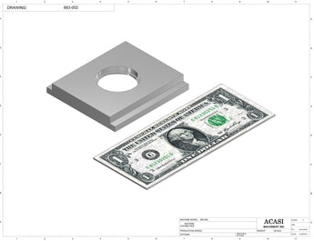 Automatic inline 8 pistons filler machine high-precision, electrically-driven ball screw movement, high viscocity liquid products, Part 683-002, by Acasi Machinery Inc.
