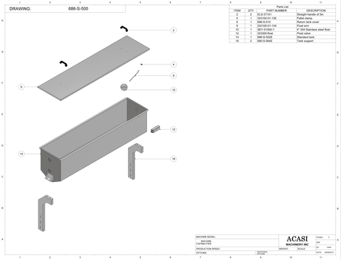 Piston Filler - Model Trupiston 10 GL SERVO Assy 686-S-500 By Acasi Machinery