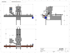 Piston Filler- Model TruPiston-2-SH-V21 Drawing By Acasi machinery